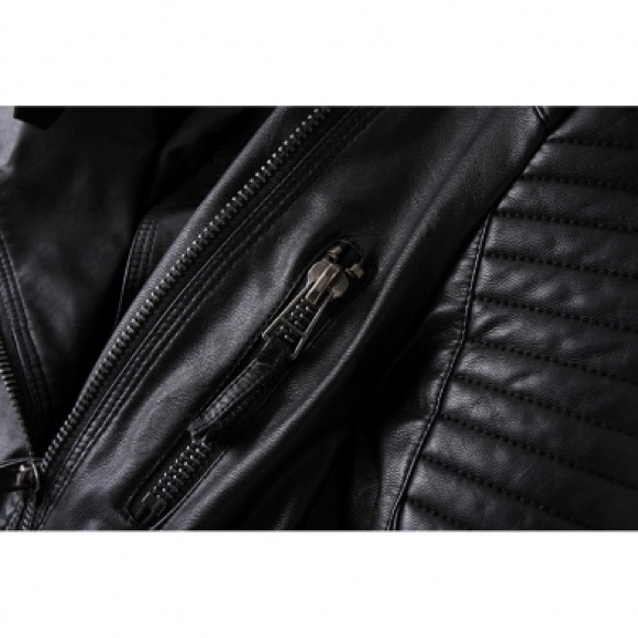 ZARA // Leather Biker Jacket - Picture 4 of 7